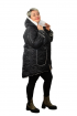 Čierna zateplená bunda na zimu pre moletky